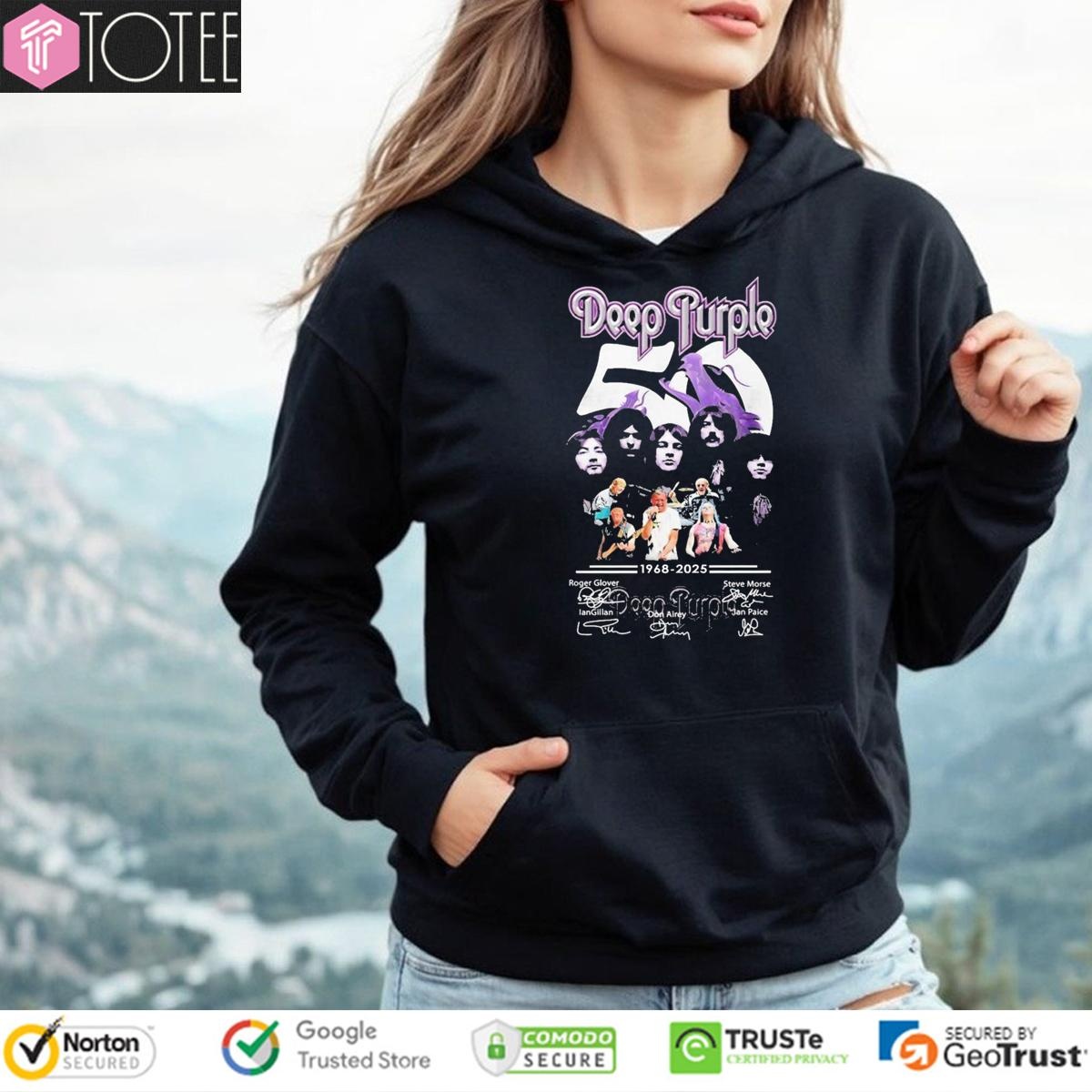 57 Years 1968-2025 Deep Purple Signatures Hoodie