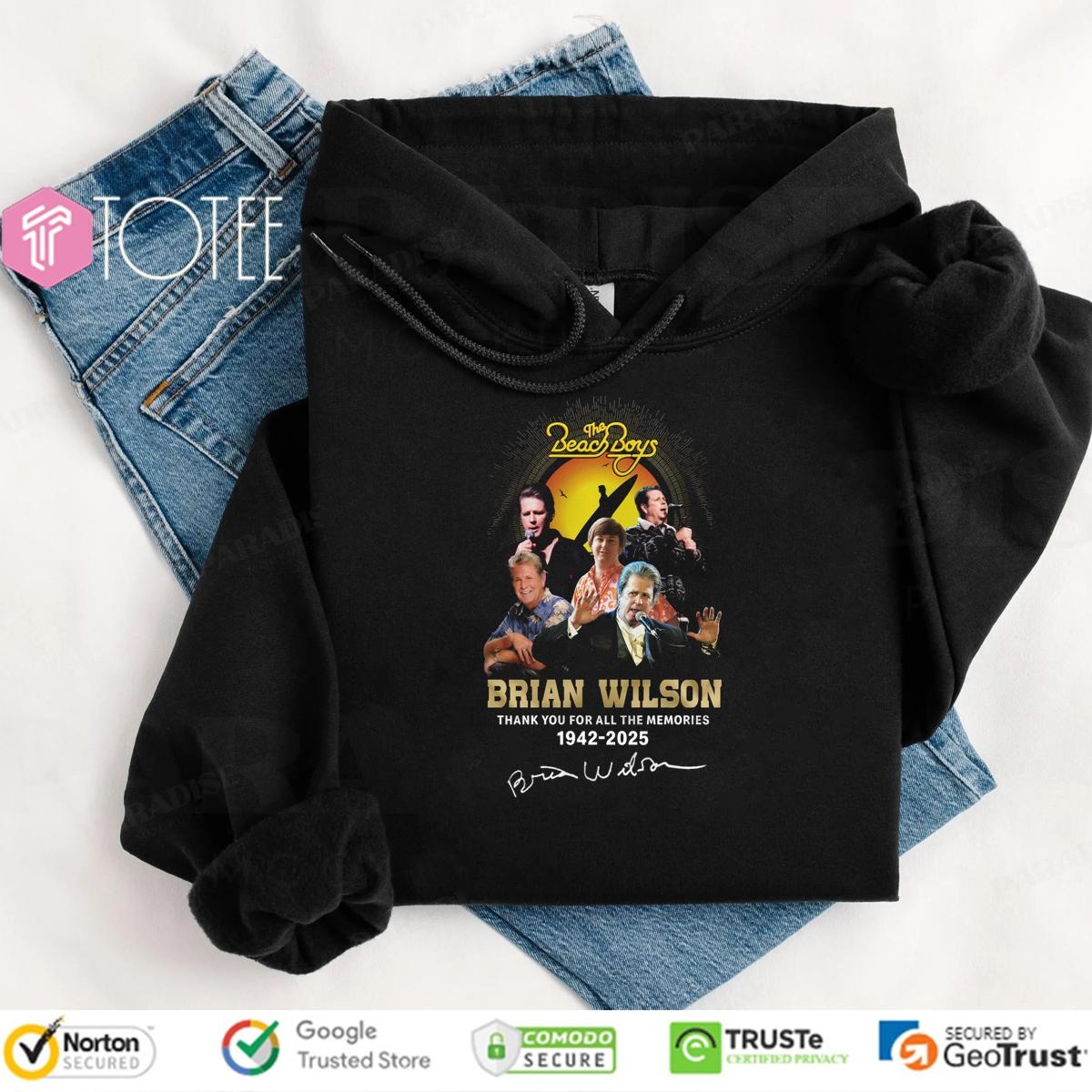 The Beach Boys Brian Wilson 1942-2025 Signature Hoodie