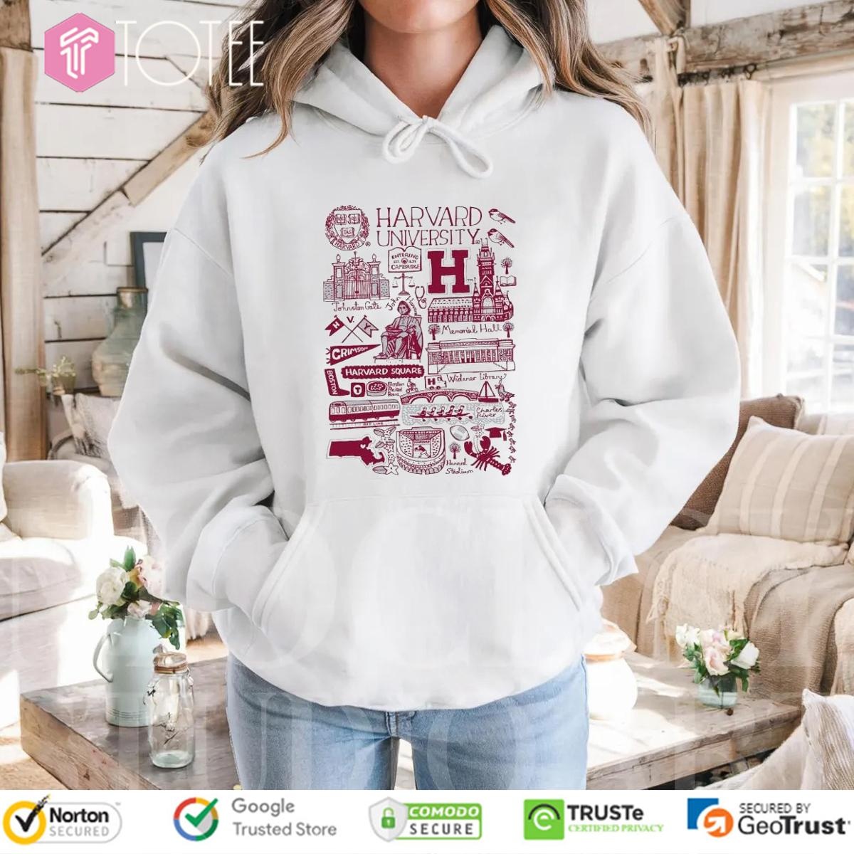 Harvard University Art Illustration Hoodie