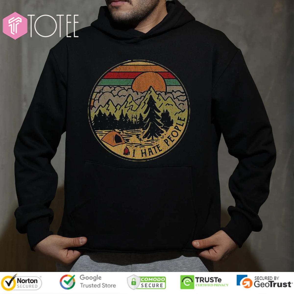 I Hate People Camping Vintage Hoodie