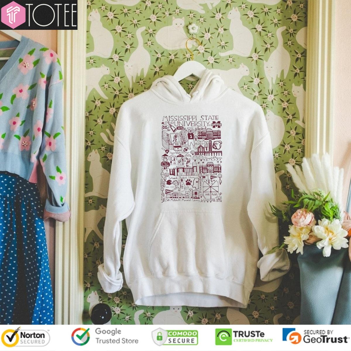 Mississippi State University Bulldogs Art Illustration Hoodie