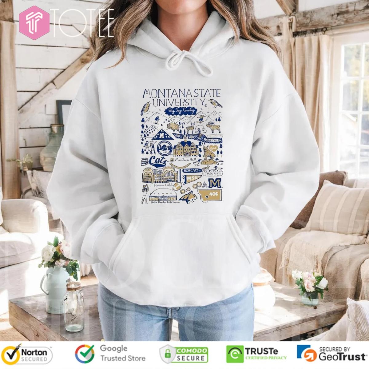 Montana State University Art Illustration Hoodie
