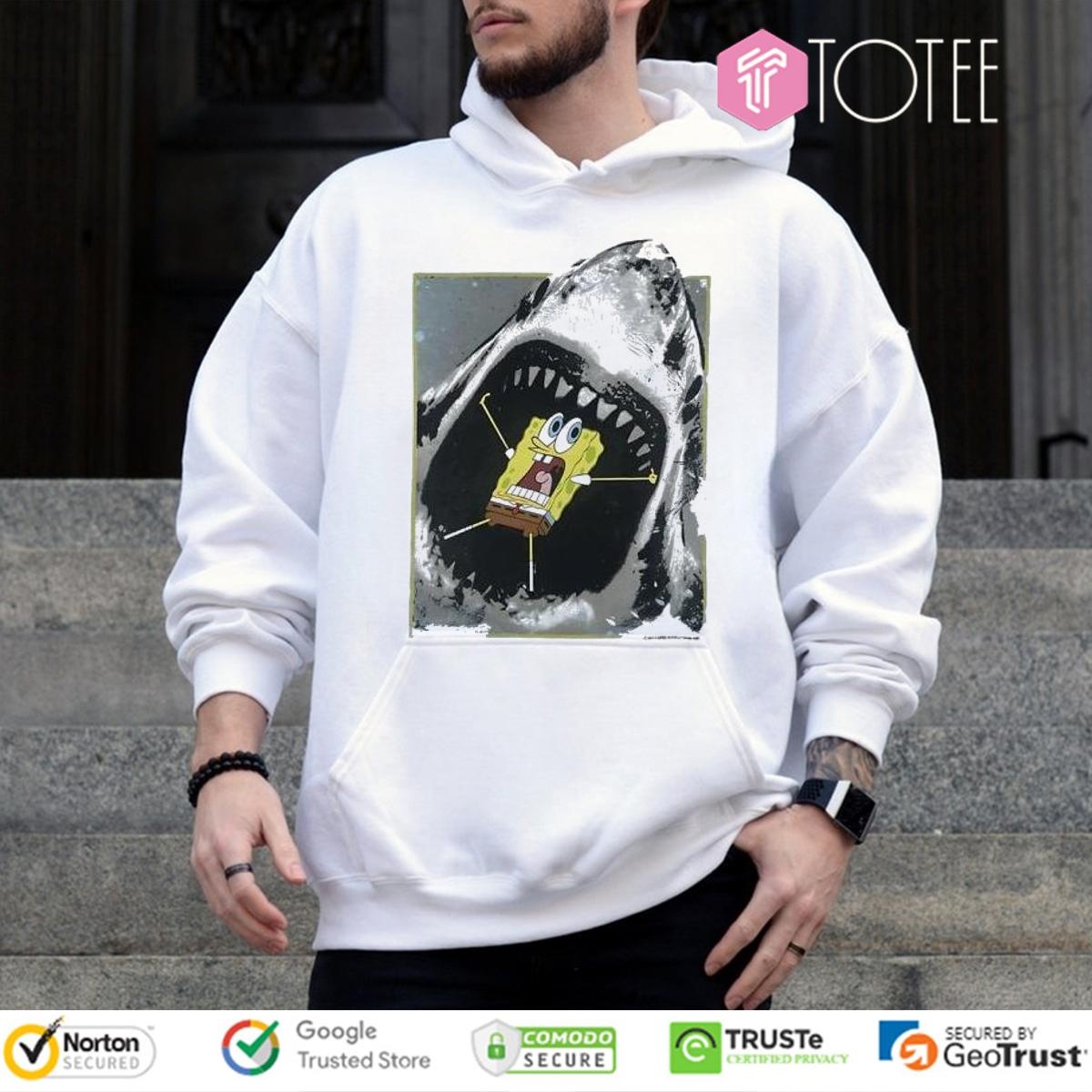 Shark Attack Spongebob Squarepants Jaws Hoodie