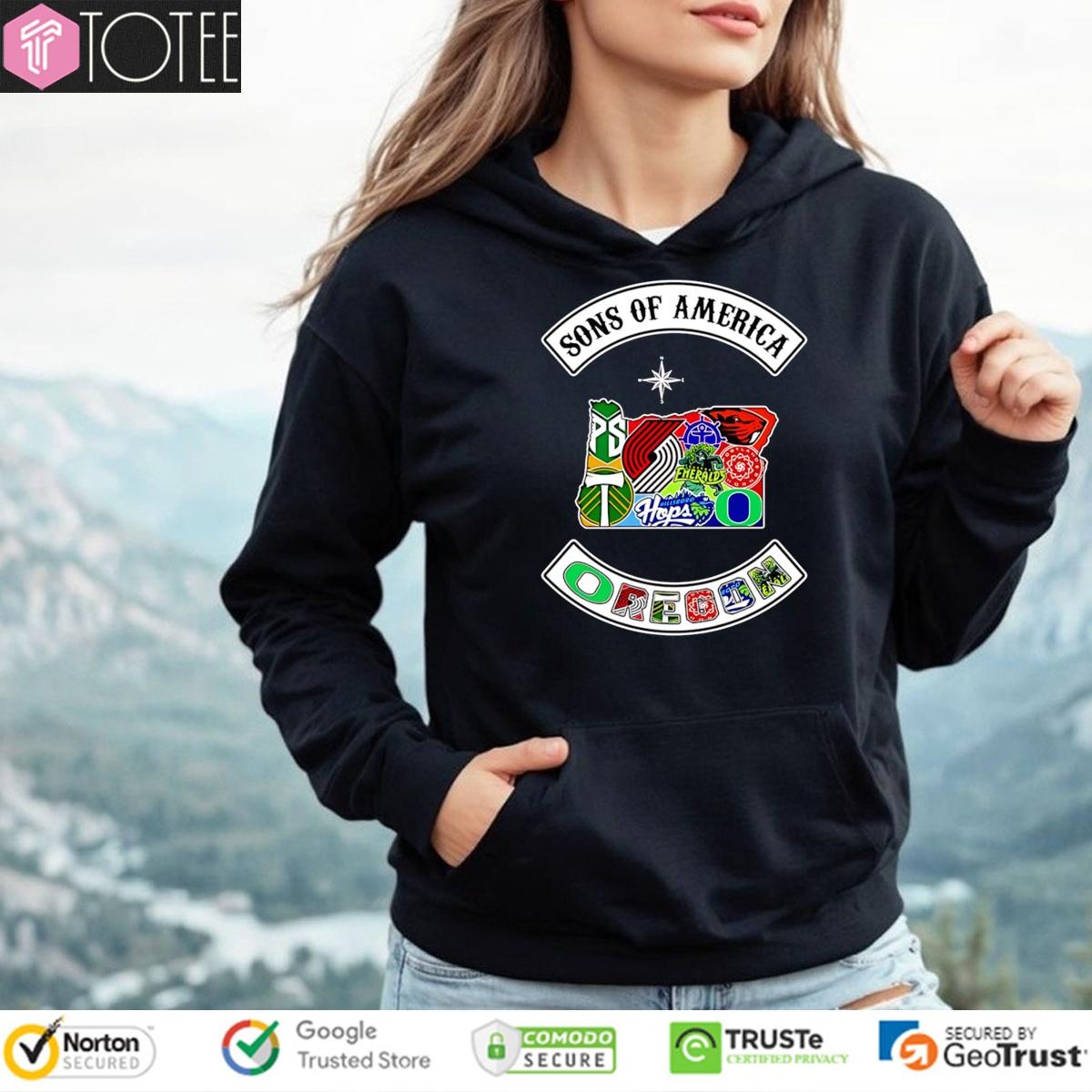 Sons Of America Oregon Sports Teams Parody Sons Of Anarchy Logo Hoodie