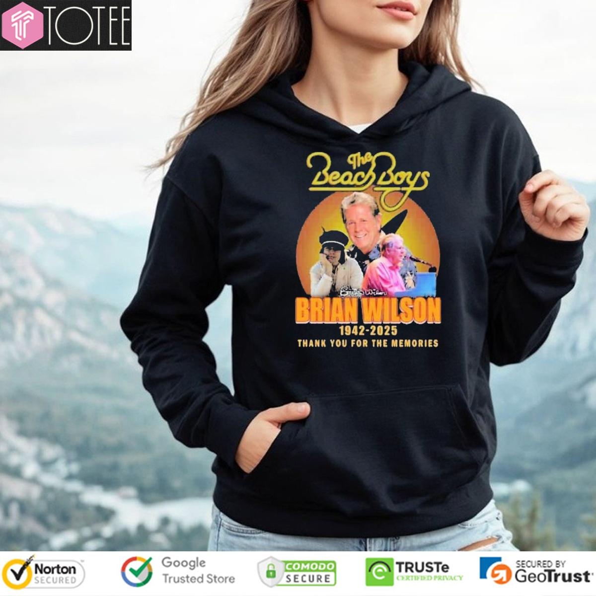 The Beach Boys Brian Wilson 1942-2025 Thank You For The Memories Hoodie