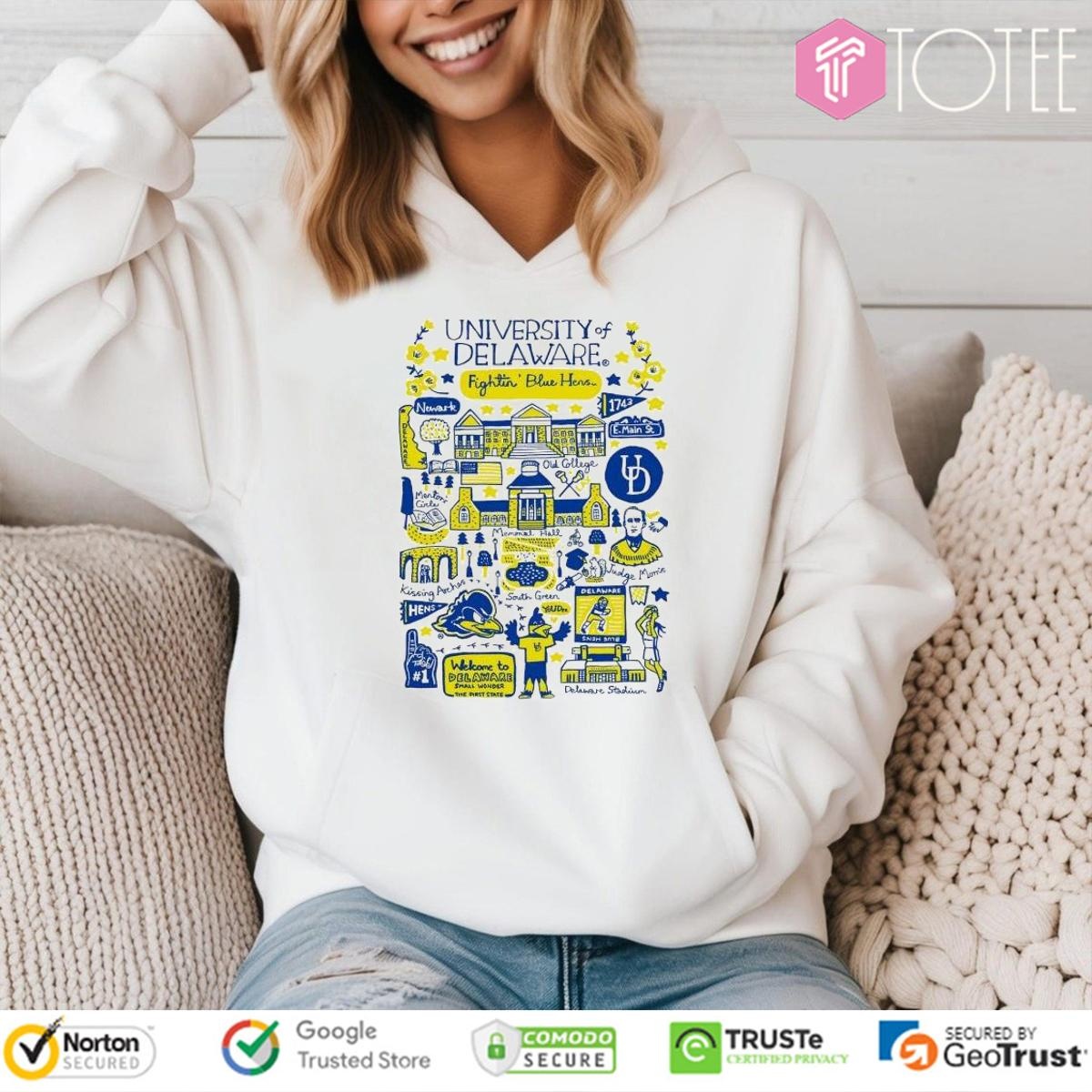 University Of Delaware Art Illustration Hoodie