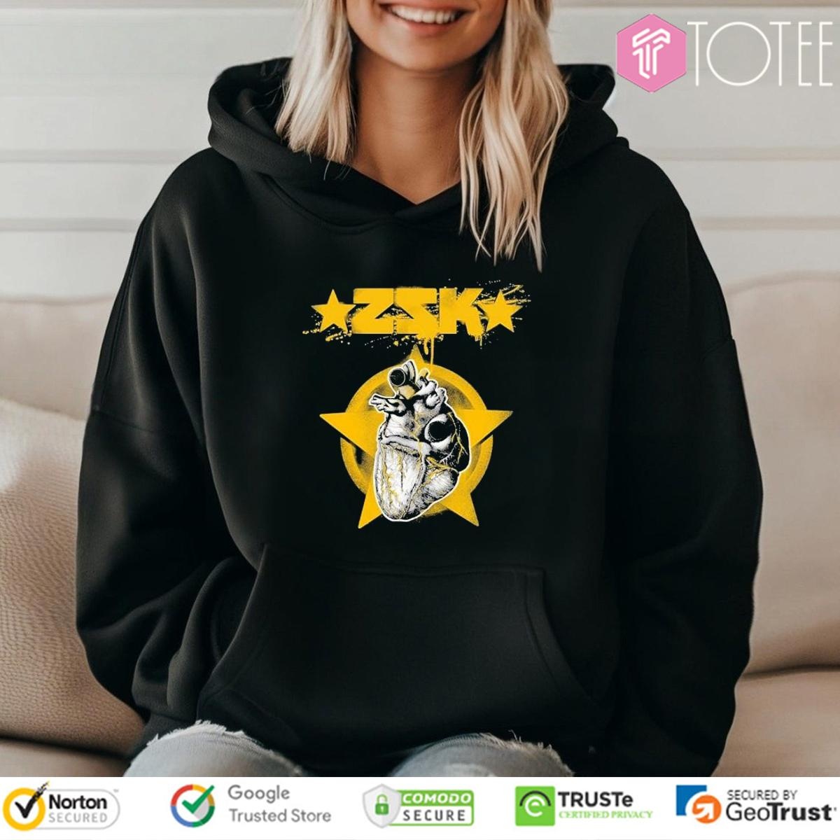 Zsk Herz Fur Die Sache 10 Jahae Tour 2024 Heart Star Hoodie