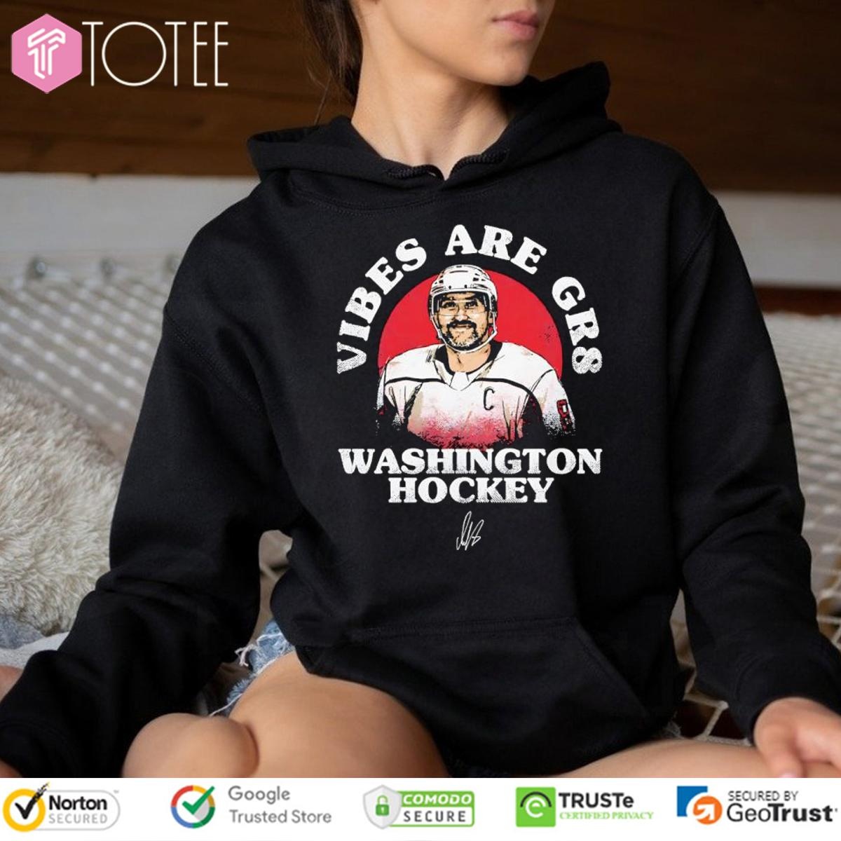 Alex Ovechkin 895 Vibes Are Gr8 Washington Capitals Hockey Signature Hoodie