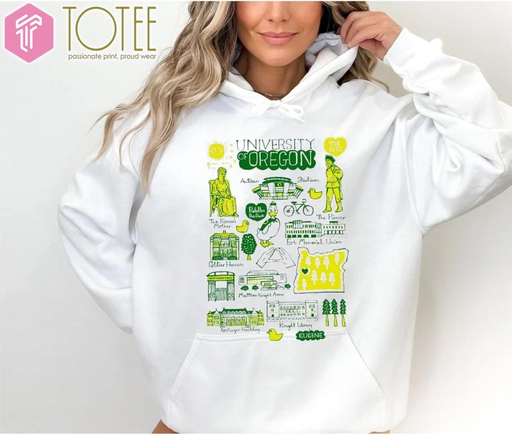 University Of Oregon Ducks Art Illustration Hoodie