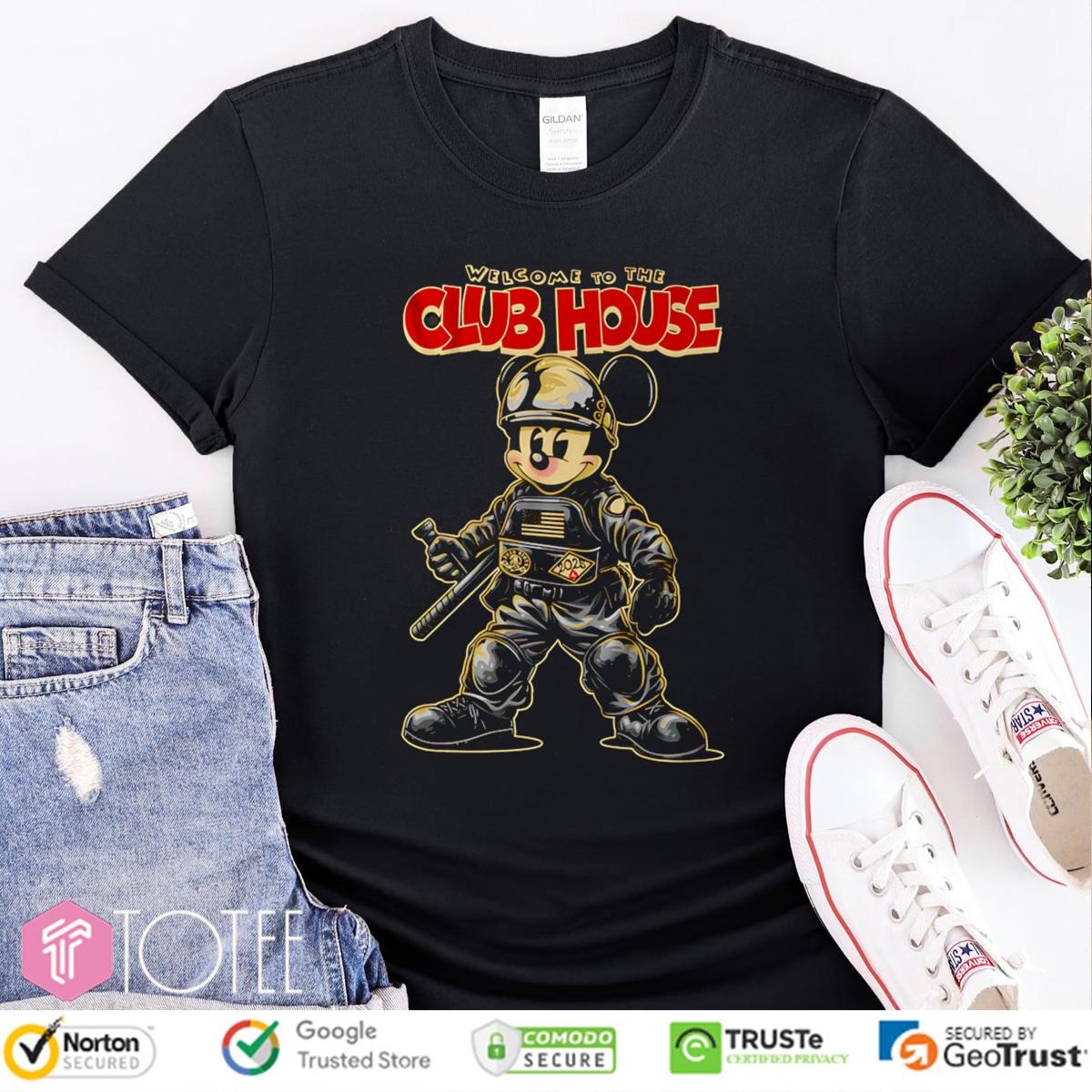 Military Mickey Mouse Welcome To The Club House T-shirt