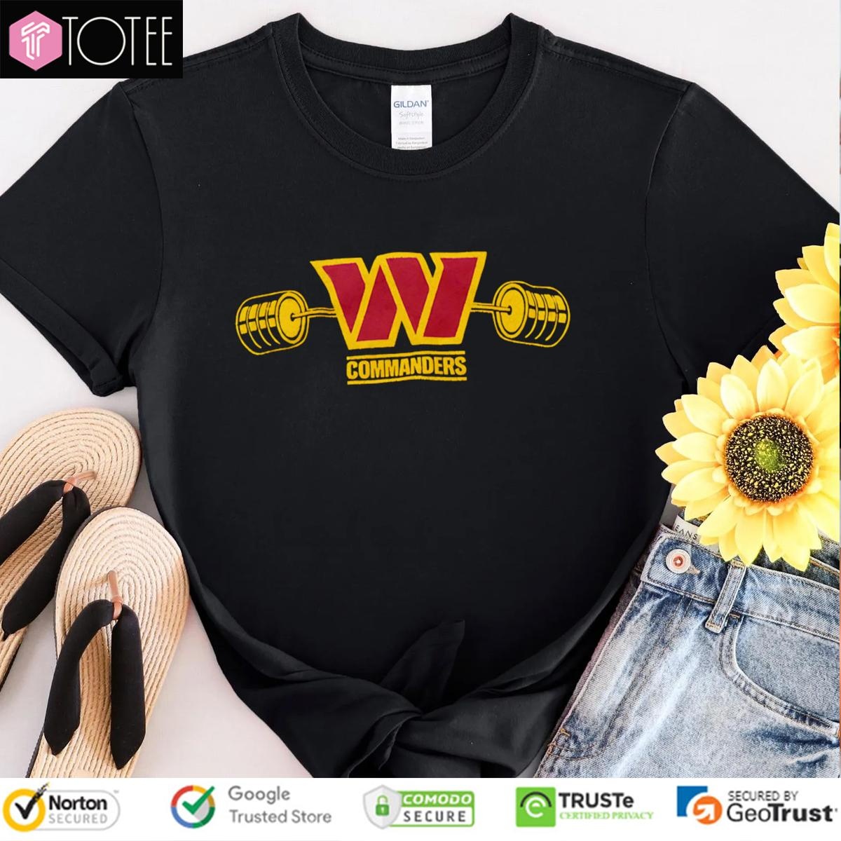 Weightlifting Washington Commanders Logo T-shirt