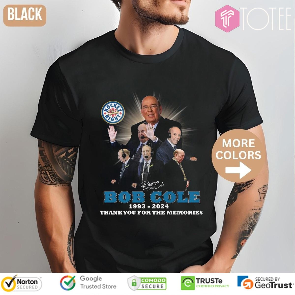 Hockey Night In Canada Bob Cole 1993-2024 Signature T-shirt