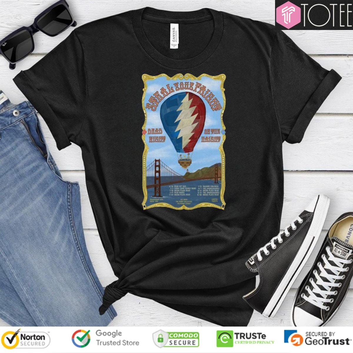 Grateful Dead Steal Your Faight Dead Night On The Haight Hot Air Balloon T-shirt