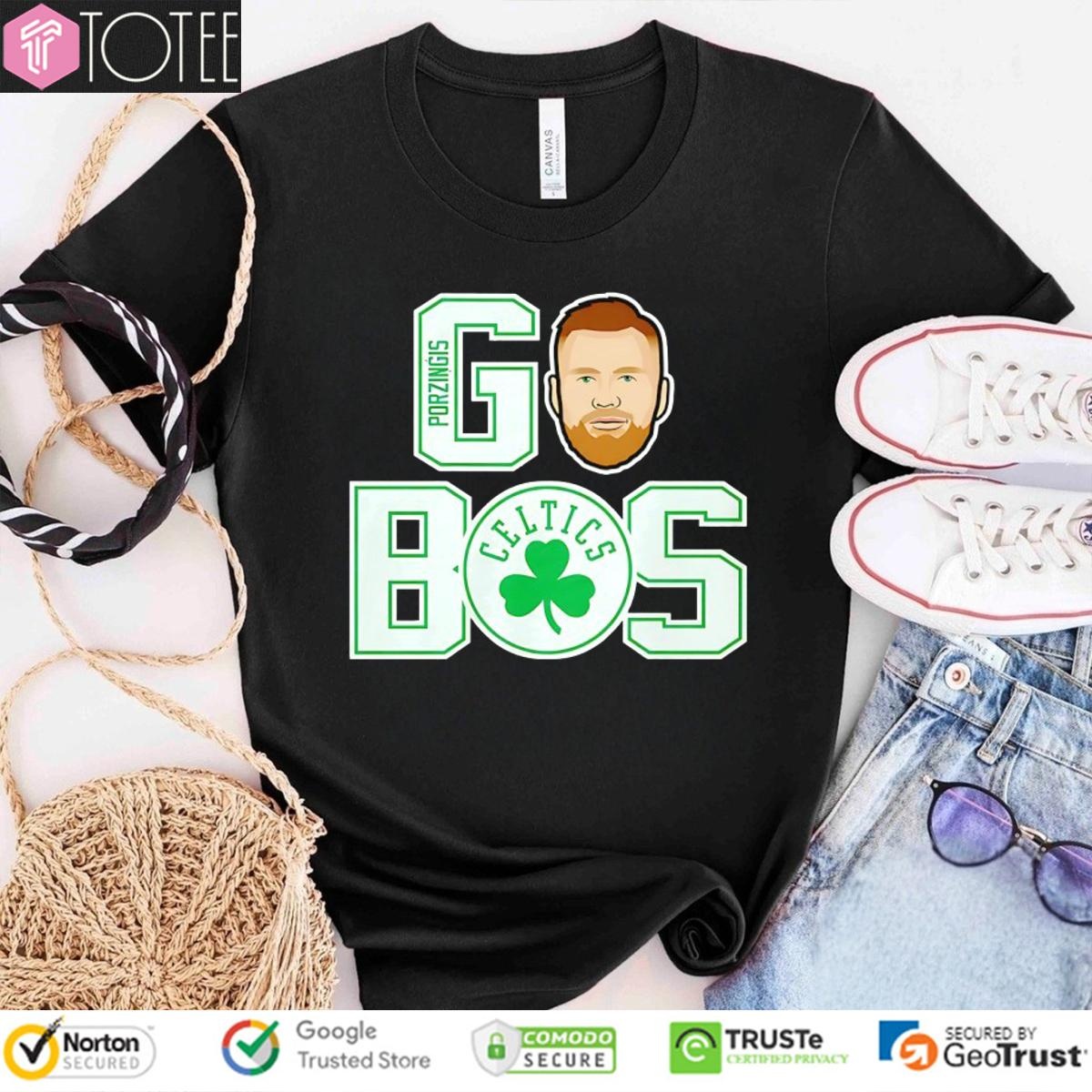 Kristaps Porzingis Go Bos Boston Celtics T-shirt