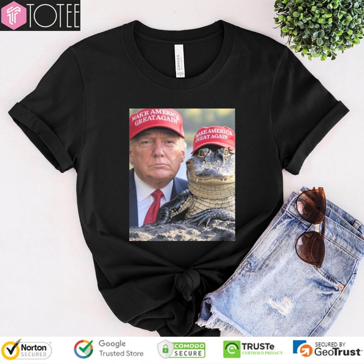 Donald Trump Alligator Alcatraz Make America Great Again T-shirt