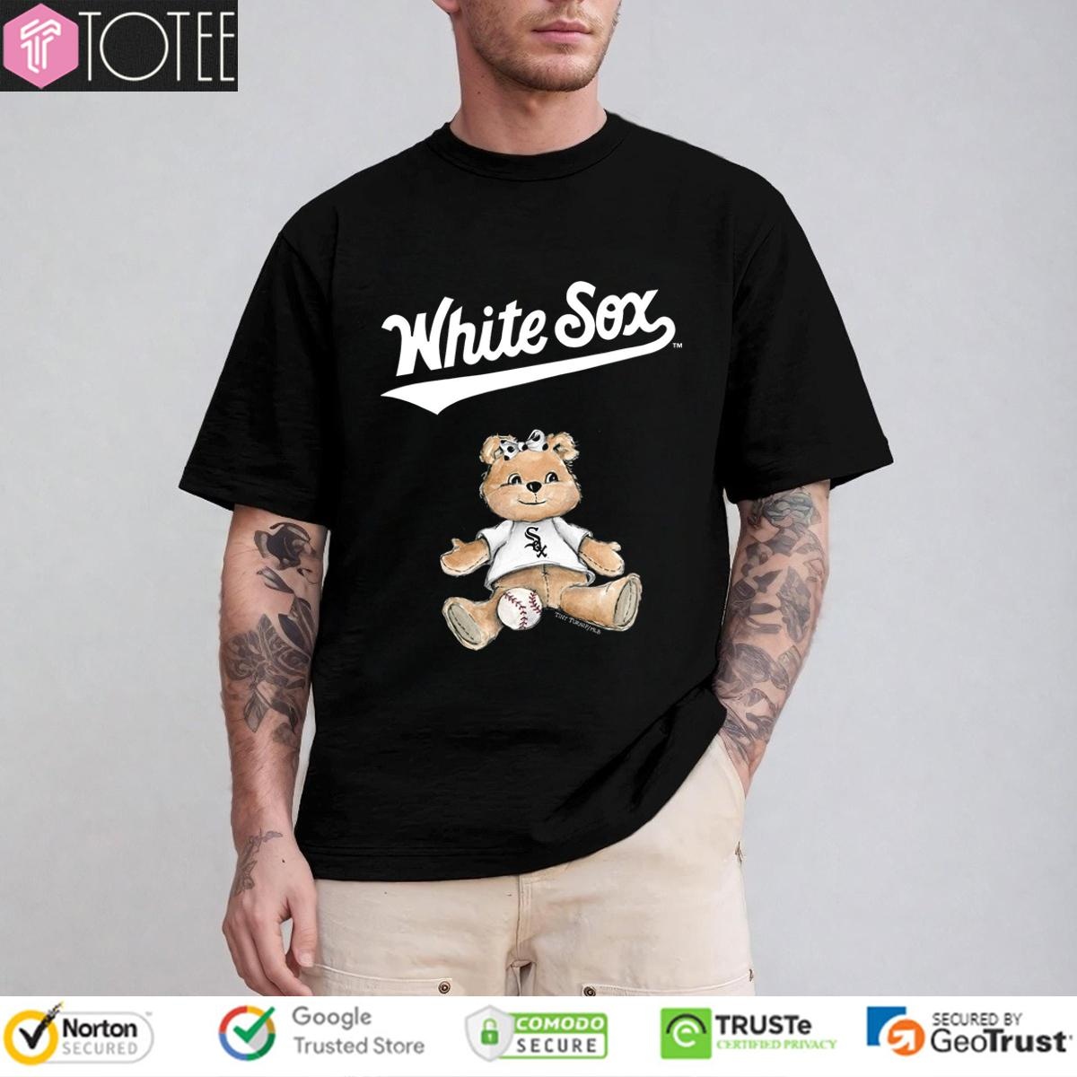 Tiny Turnip Teddy Bear X Chicago White Sox Baseball T-shirt