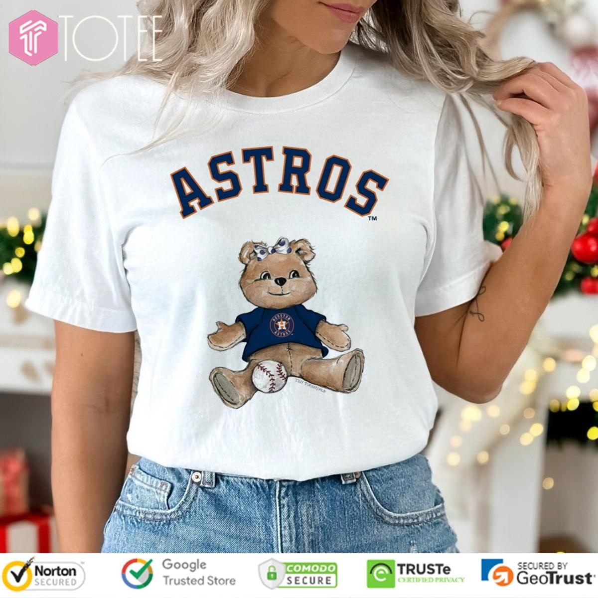 Tiny Turnip Teddy Bear X Houston Astros Baseball T-shirt