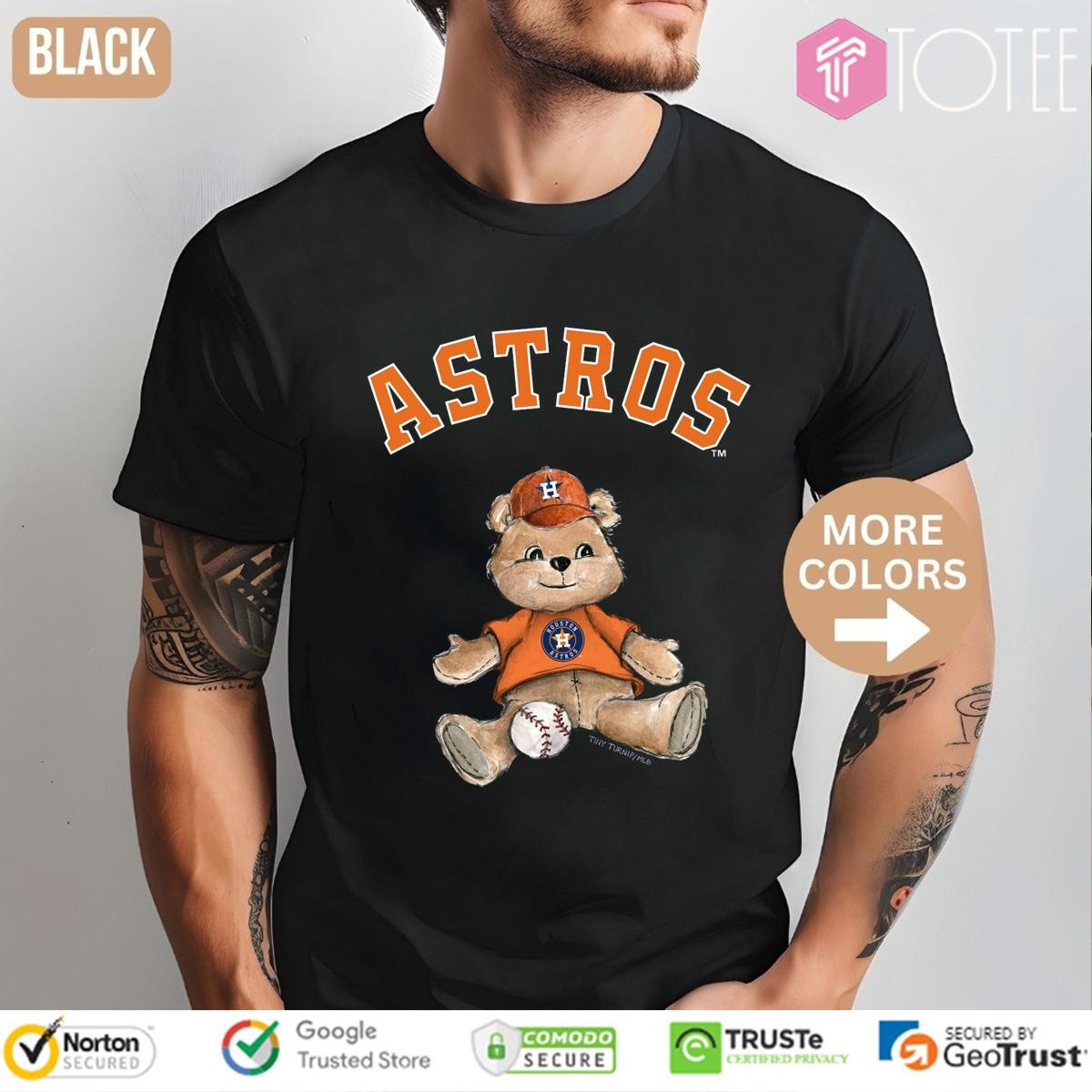 Tiny Turnip Teddy Houston Astros Baseball T-shirt