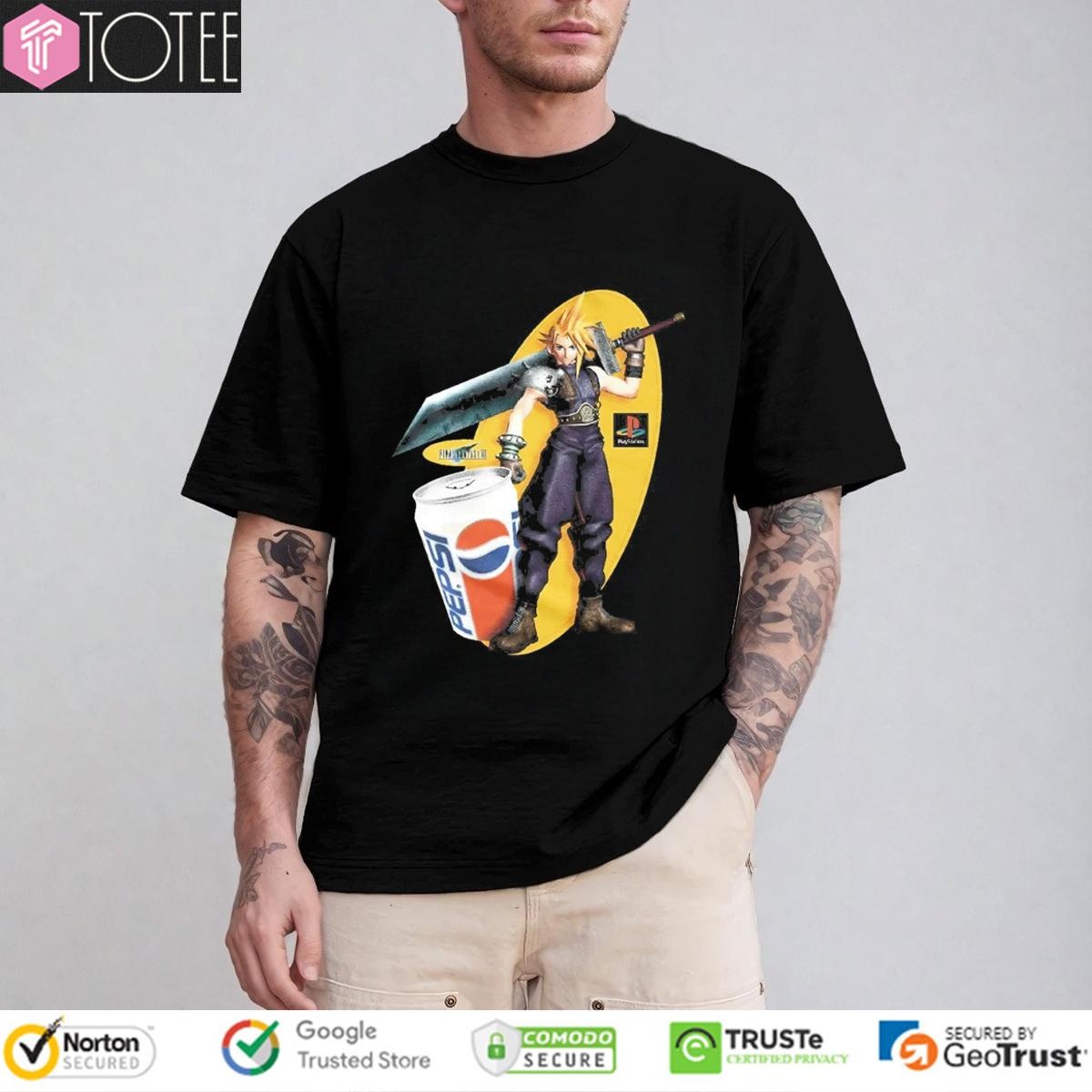 Pepsi X Cloud Strife Final Fantasy T-shirt